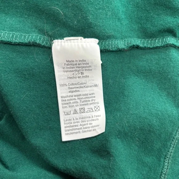 J.Crew Emerald Green Ruffle Neck Button-Up Top – Size L - Picture 4 of 4